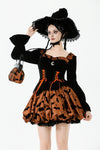 Midnight Bat & Pumpkin Halloween Dress DW1124