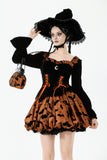 Midnight Bat & Pumpkin Halloween Dress DW1124