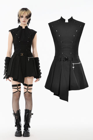 Punk Studded Asymmetrical Dress DW1125