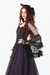 Gothic Royal Violet Sheer Long Dress DW1132