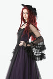 Gothic Royal Violet Sheer Long Dress DW1132
