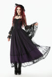Gothic Royal Violet Sheer Long Dress DW1132