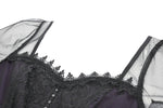 Gothic Royal Violet Sheer Long Dress DW1132