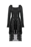 Romantic Gothic Lace High-Low Tiered Dress DW1138