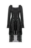 Romantic Gothic Lace High-Low Tiered Dress DW1138