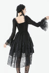 Romantic Gothic Lace High-Low Tiered Dress DW1138