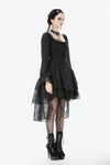 Romantic Gothic Lace High-Low Tiered Dress DW1138