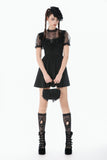 Dark Lace-Framed Silhouette Dress DW1143 - Gothlolibeauty