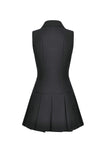 Skull-Collar Tactical Punk Sleeveless Dress DW1147 - Gothlolibeauty