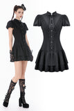 Dark Lolita Bow-Trim Dress DW1148 - Gothlolibeauty