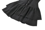 Dark Lolita Bow-Trim Dress DW1148 - Gothlolibeauty