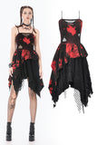 Red-Black Tie-Dye Punk Dress DW1149 - Gothlolibeauty