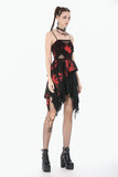 Red-Black Tie-Dye Punk Dress DW1149 - Gothlolibeauty