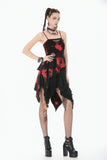 Red-Black Tie-Dye Punk Dress DW1149 - Gothlolibeauty