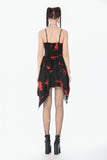 Red-Black Tie-Dye Punk Dress DW1149 - Gothlolibeauty