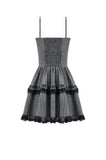 Striped Gothic Mini Dress DW1152 - Gothlolibeauty
