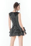Vintage Striped Ruffle-Tier Dress DW1153 - Gothlolibeauty