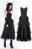 Gothic Satin Lace Dress DW1154 - Gothlolibeauty