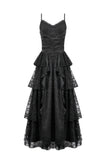 Gothic Satin Lace Dress DW1154 - Gothlolibeauty