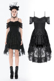 Romantic Gothic Lace Layered High-low Dress DW1155 - Gothlolibeauty
