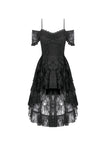 Romantic Gothic Lace Layered High-low Dress DW1155 - Gothlolibeauty