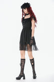 Black Gothic Sweet Bow Lace Lolita Dress DW1159 - Gothlolibeauty