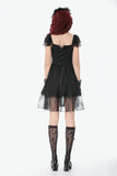 Black Gothic Sweet Bow Lace Lolita Dress DW1159 - Gothlolibeauty