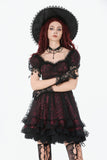 Red Black Lace Priness Dress DW1160 - Gothlolibeauty
