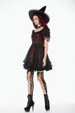 Red Black Lace Priness Dress DW1160 - Gothlolibeauty