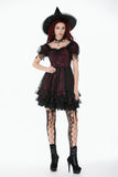 Red Black Lace Priness Dress DW1160 - Gothlolibeauty
