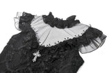 Dark Sacred Lace High-Neck Gothic Dress DW1164