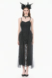 Dark Rite Gothic Lace and Mesh Long Dress DW1165