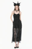 Dark Rite Gothic Lace and Mesh Long Dress DW1165
