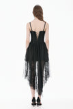 Dark Ritual Gothic Lace Hollow Tail Dress DW1166