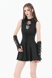 Dark Punk Spider-Web Cutout Corset Mini Dress DW1167