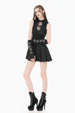 Dark Punk Spider-Web Cutout Corset Mini Dress DW1167