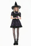 Purple Skull Whisper - Dark Lolita Dress with Skull Print  DW1183