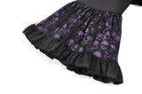 Purple Skull Whisper - Dark Lolita Dress with Skull Print  DW1183