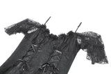 Gothic Romantic Jacquard Gown with Lace Cap Sleeves  DW1189