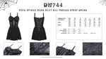 Punk spider mesh sexy see-though strap dress DW744