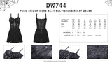 Punk spider mesh sexy see-though strap dress DW744