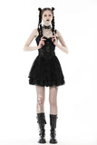 Punk spider mesh sexy see-though strap dress DW744