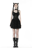 Punk spider mesh sexy see-though strap dress DW744