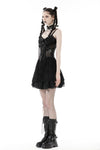 Punk spider mesh sexy see-though strap dress DW744