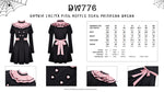 Gothic lolita pink ruffle neck princess dress DW776