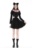 Gothic lolita pink ruffle neck princess dress DW776