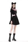 Gothic lolita pink ruffle neck princess dress DW776