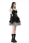 Gothic striped big cross prom dress DW777