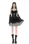 Gothic striped big cross prom dress DW777