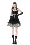 Gothic striped big cross prom dress DW777